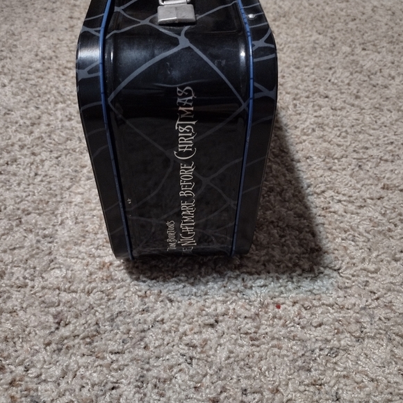 Vintage Disney Nightmare Before Christmas Jack Skellington Sally Metal Lunchbox - Picture 5 of 5